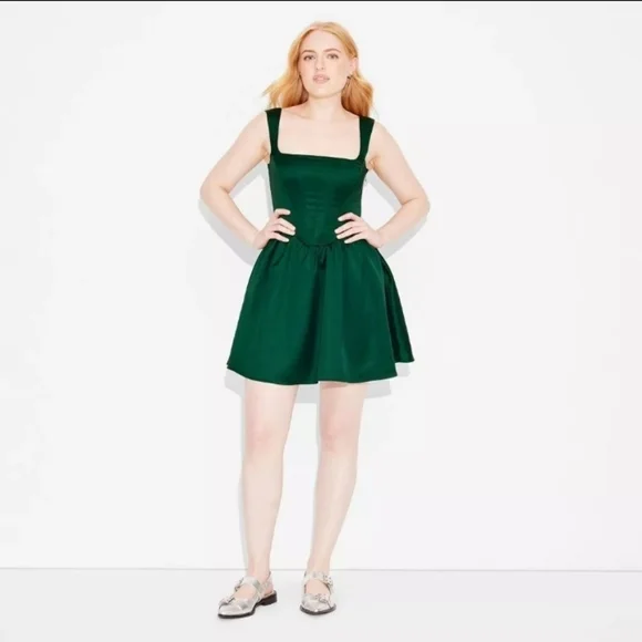 green emerald velvet dress Pia Lace-Corset Mini Ruched Satin Homecoming Dress Emerald / XSmall